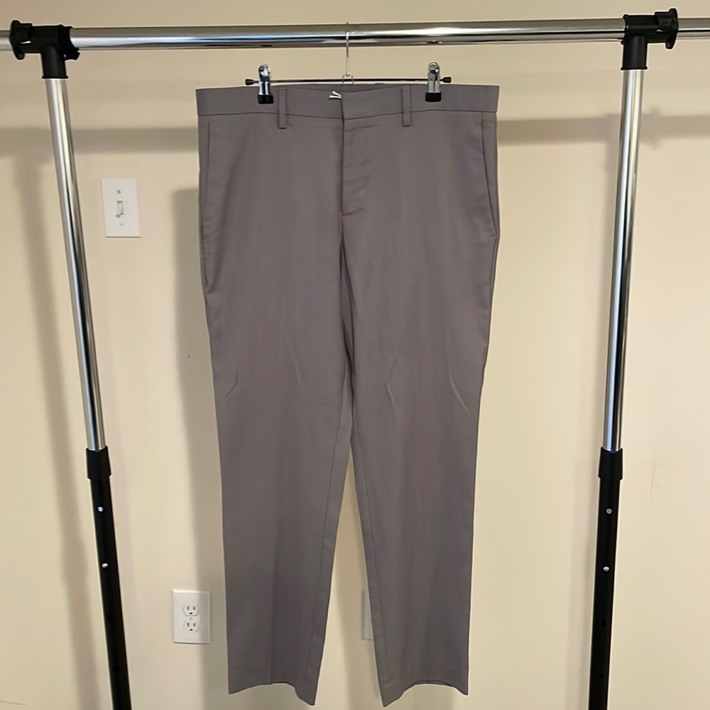 Perry Ellis Silver Dress Slim Fit Pant 34/30